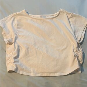 Old Navy Off-White Ruched Crop Top